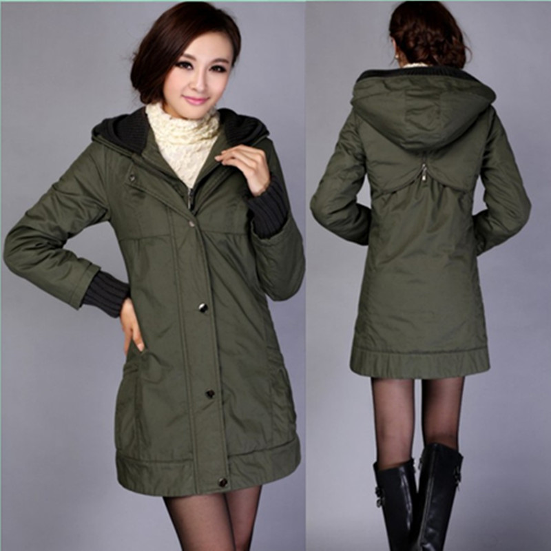 2012 autumn and winter women's loose medium-long wadded jacket cotton-padded jacket cotton-padded jacket clothes outerwear