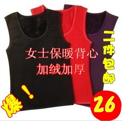 2012 autumn and winter women's thermal vest thickening plus velvet female thermal underwear internality 2