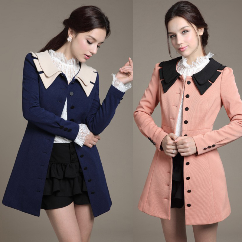 2012 autumn and winter women's trench female outerwear medium-long casual slim elegant trench outerwear