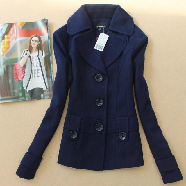 2012 autumn and winter women single breasted woolen cashmere overcoat trench outerwear 0.87