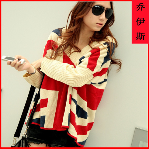 2012 autumn and winter women sweater loose plus size new arrival sweater shirt x7031