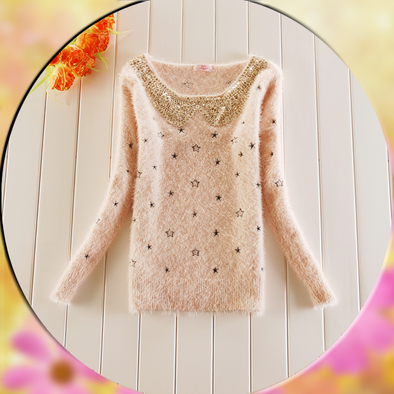 2012 autumn and winter women sweater o-neck pullover basic sweater