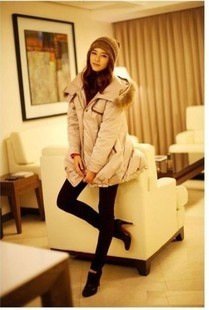 2012 autumn and winter women winter plus size fur collar medium-long thickening down coat