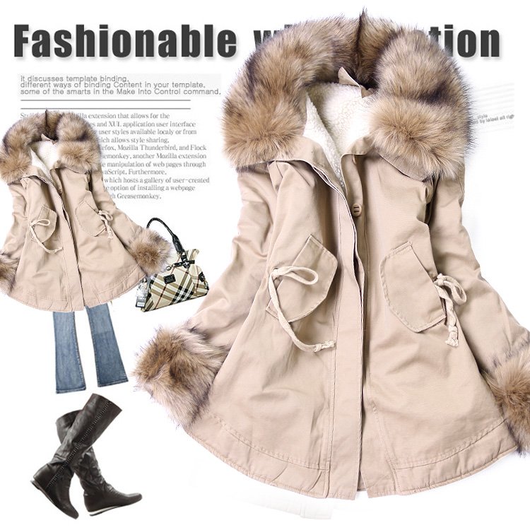 2012 Autumn and Winters Woman's Heavy Hair  Dress  Cotton-padded Jacket Fashion Coat for Female Free Shipping