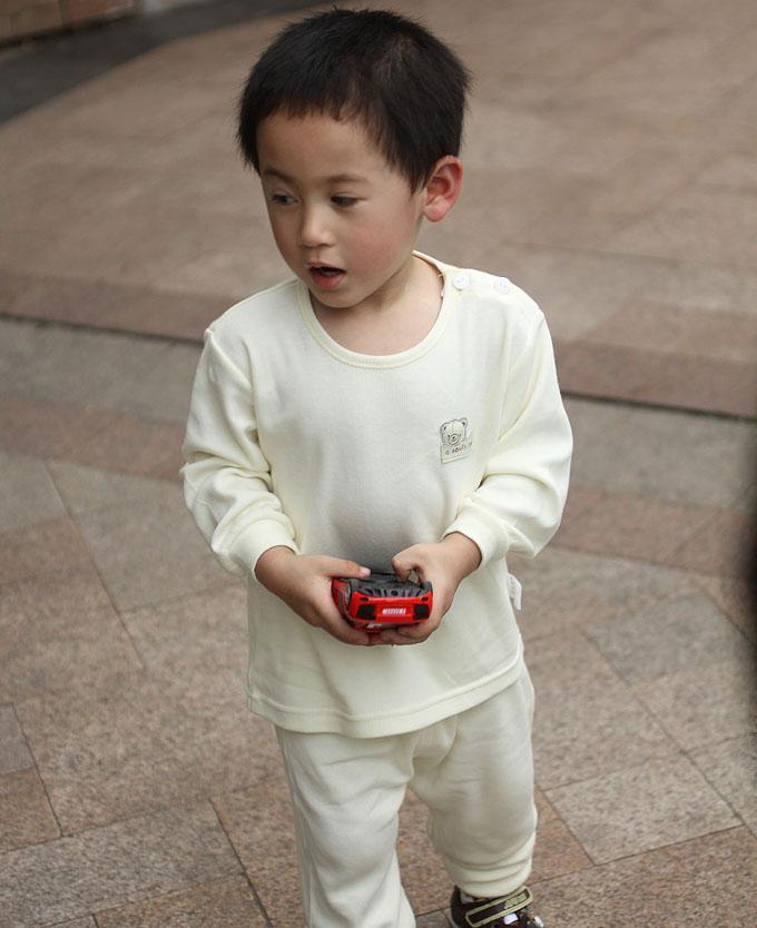 2012 autumn baby clothes set 100% cotton child home air conditioner clothes 6068