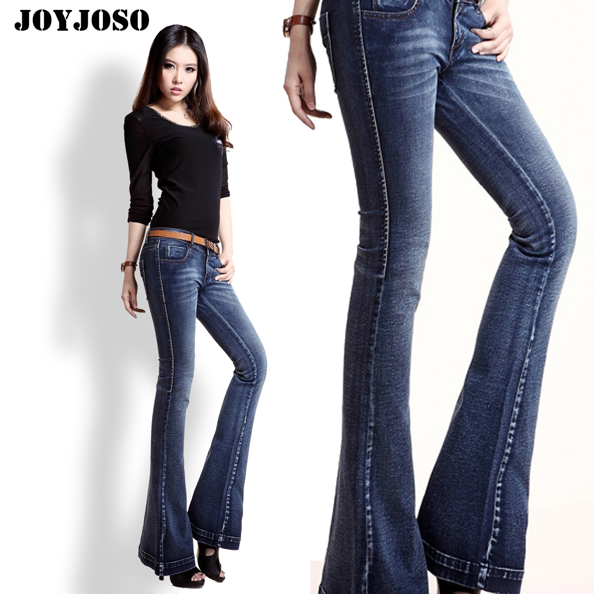 2012 autumn bell bottom jeans trend all-match denim trousers female boot cut