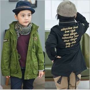 2012 autumn boys clothing female child baby long-sleeve stand collar outerwear overcoat trench
