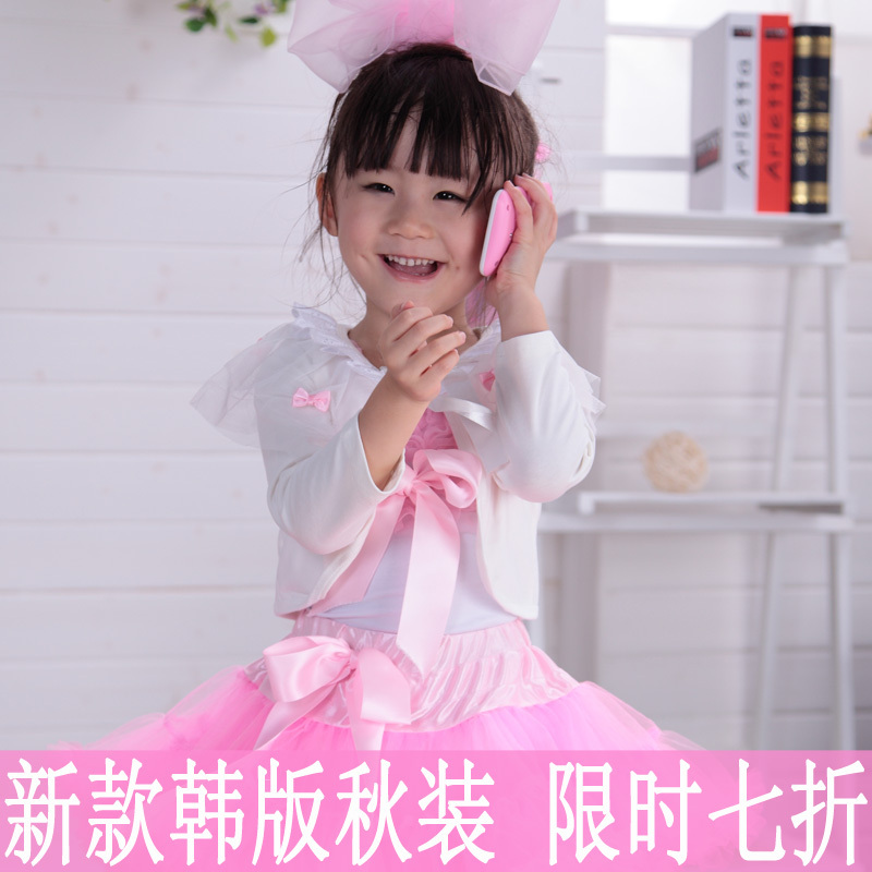 2012 autumn child baby girls clothing 100% cotton long-sleeve outerwear lace cardigan top 016