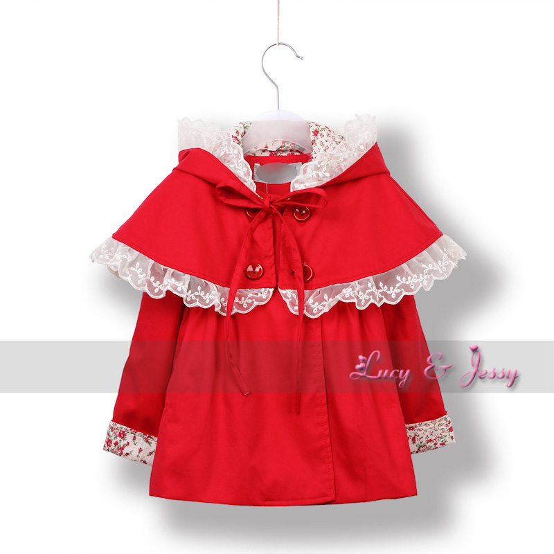 2012 autumn child baby girls clothing long sleeve length outerwear cardigan trench cloak twinset
