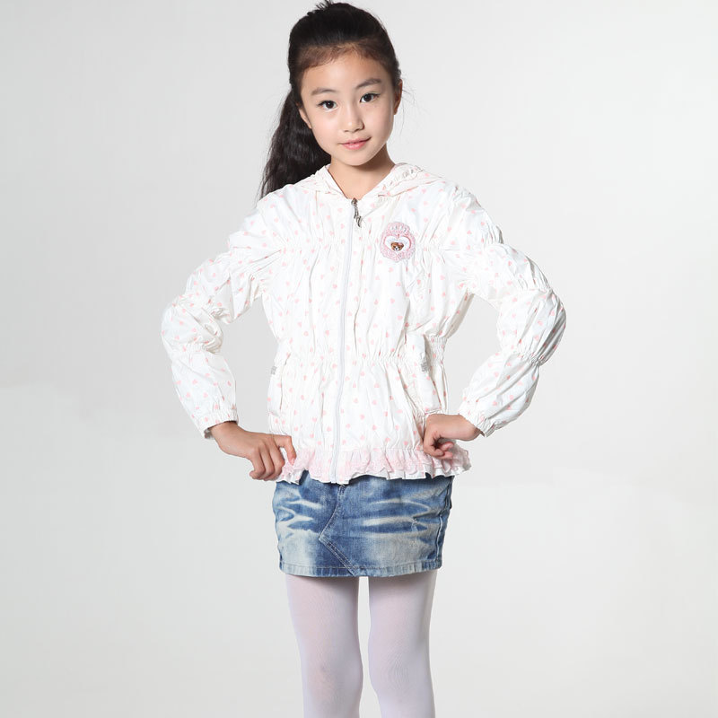 2012 autumn child casual fashion jacket top medium-large girls clothing sweet outerwear coat clothes