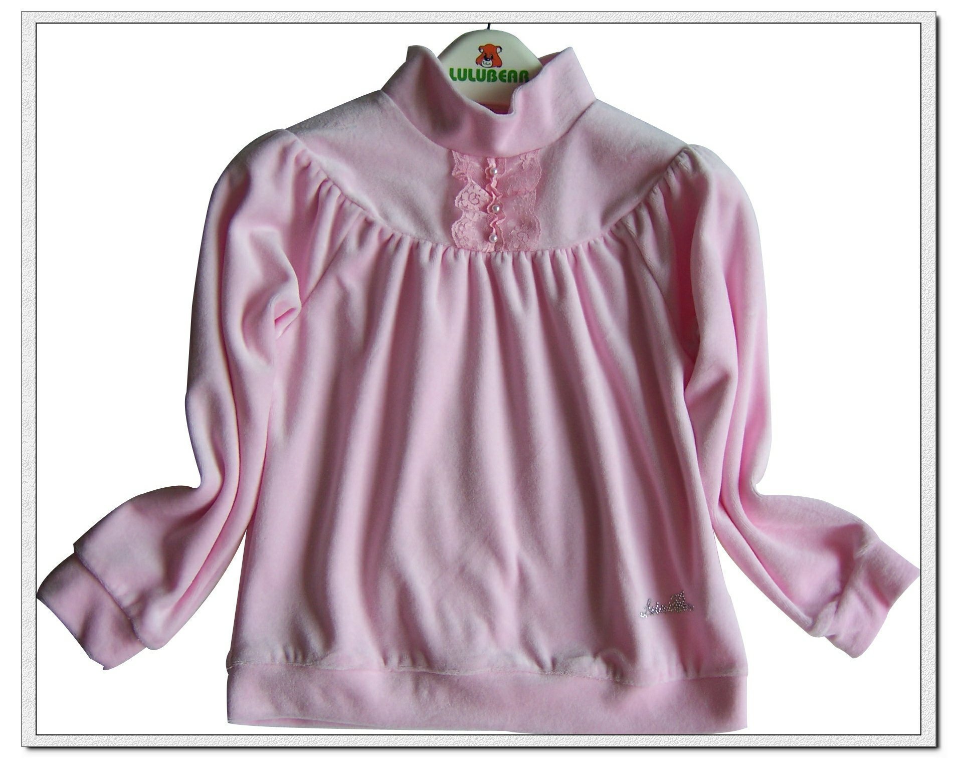 2012 autumn children's clothing casual fashion all-match 100% cotton pink long-sleeve T-shirt female free shipping