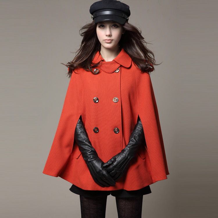 2012 autumn cloak overcoat outerwear cape british style cloak trench outerwear female spring and autumn 3988