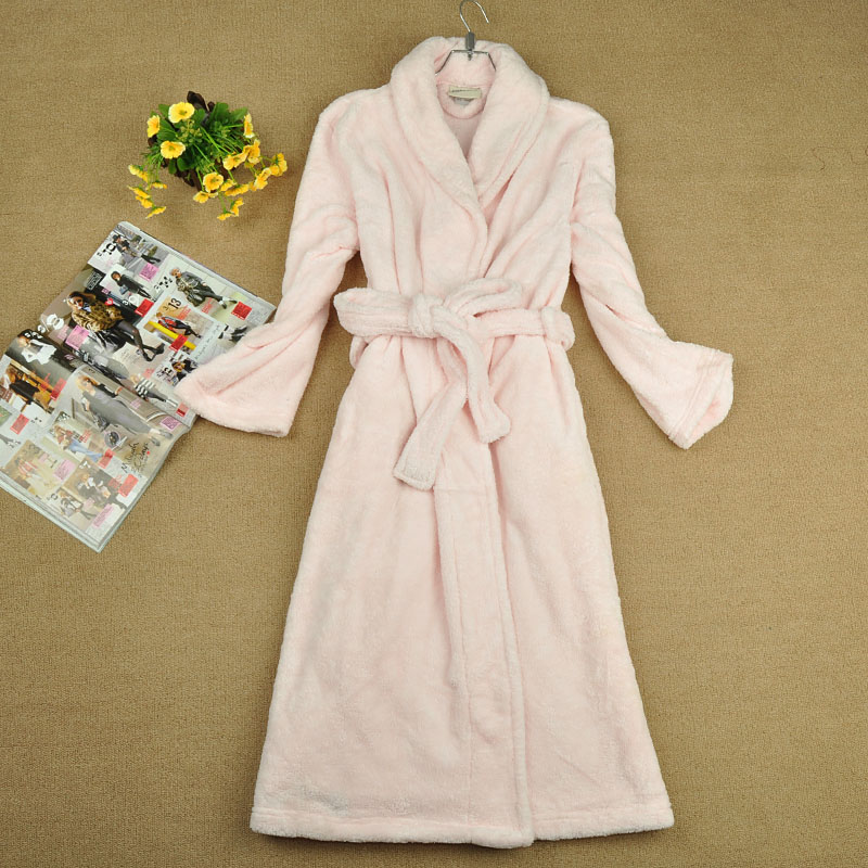 2012 autumn coral fleece Women thermal robe bathrobes plus size 49-4f