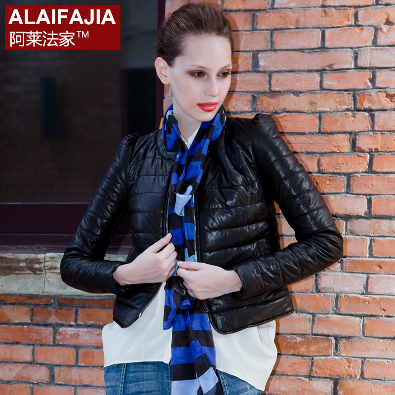 2012 autumn cotton jacket female short design  PU cotton-padded jacket outerwear