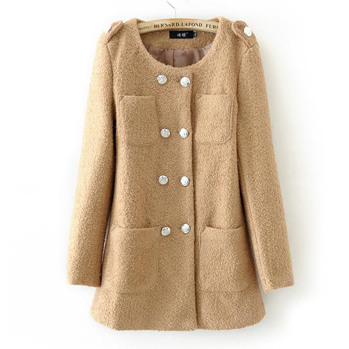 2012 autumn double breasted wool coat ol woolen outerwear hot-selling women's trench , Free Shipping