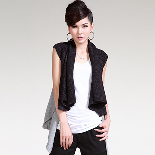 2012 autumn elegant women's colorant match irregular vest outerwear