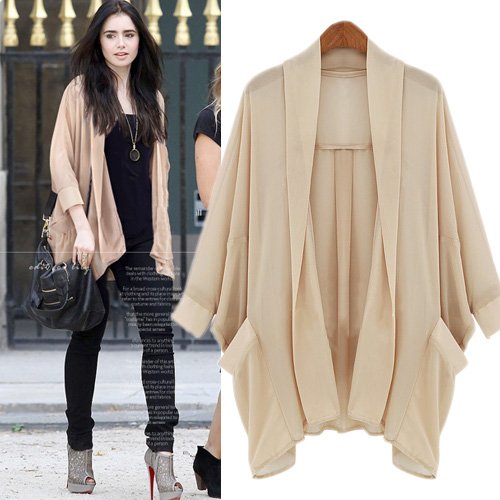 2012 autumn, EUR style elegant sweet chiffon ladies cardigan, women's fashion coat