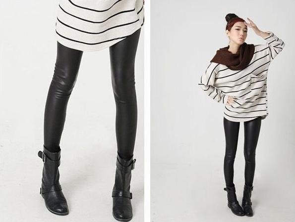 2012 Autumn fashion BLACK matt imitation leather PU leggings/sexy leggings/ star style 10pcs