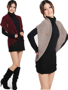 2012 autumn fashion cape rabbit fur sweater outerwear waistcoat cardigan female