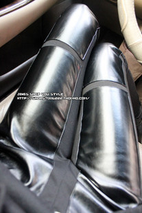 2012 autumn fashion slim patchwork leather pants all-match leather pants legging