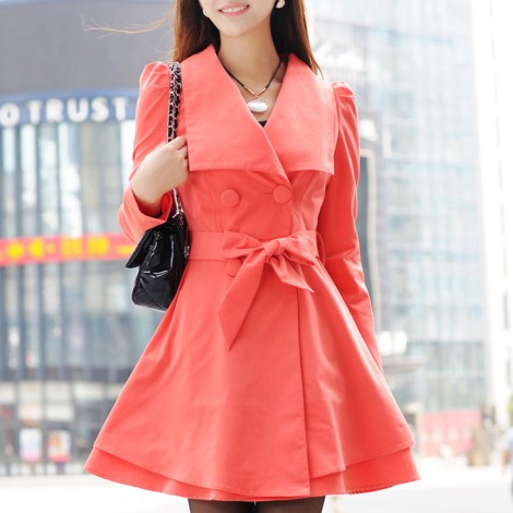 2012 autumn fashion women's trench female outerwear autumn and winter slim overcoat Women