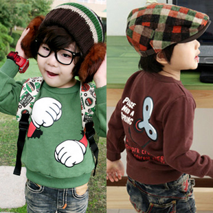 2012 autumn fleece child baby boys clothing girls clothing sweatshirt outerwear top 5015