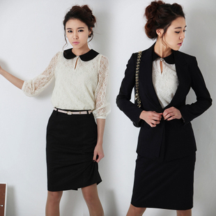 2012 autumn formal work wear female skirt piece set fashion ol suit slim skirt