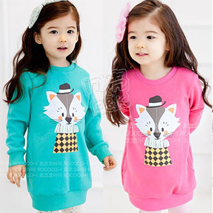 2012 autumn fox girls clothing baby sweatshirt wt-0609
