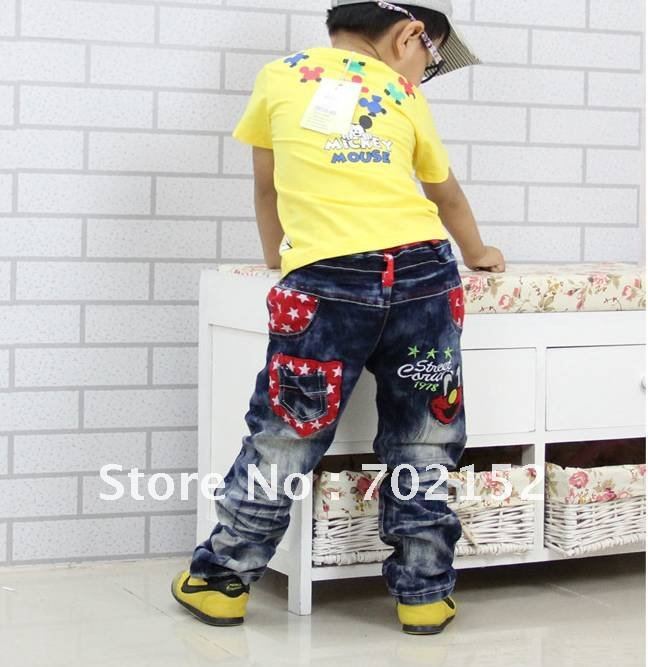 2012 Autumn hot selling 100% cotton boys/girls jeans,children 's trousers,kids jeans,size110-150,5pcs/lot