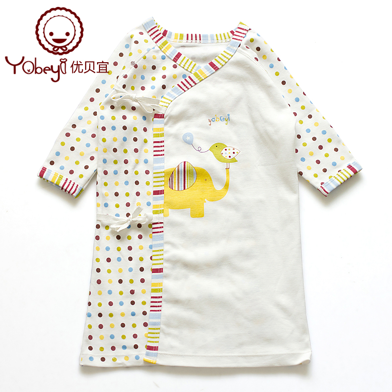 2012 autumn infant at home 100% cotton robe baby straps sleepwear 0-1 year old 5513