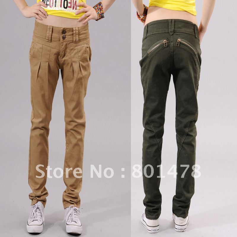 2012 autumn jeans female autumn candy color casual trousers pencil skinny pants 617