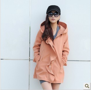 2012 autumn lace hooded trench 91801 jh105