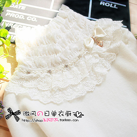 2012 autumn lace turtleneck sweater basic shirt long-sleeve sweater slim basic women's