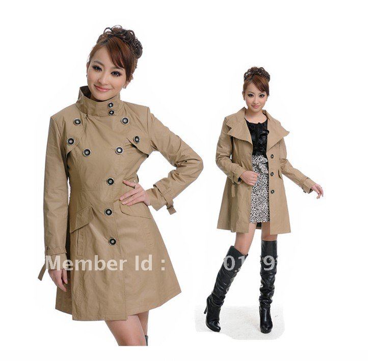 2012 Autumn ladies' 100% cotton  coated coat outware