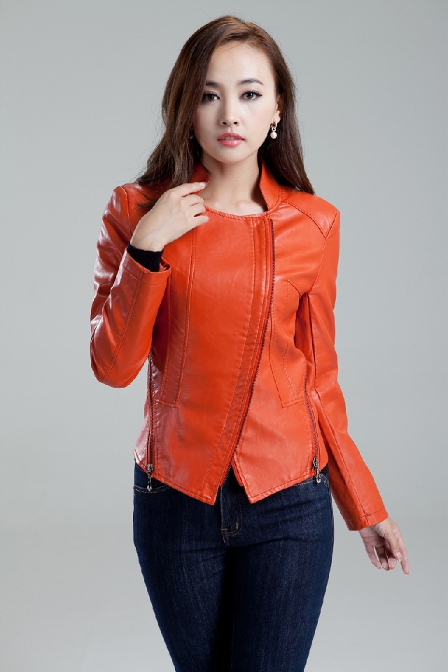 2012 autumn leather clothing female slim short design leather clothing sheepskin plus size outerwear fashion