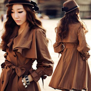 2012 autumn long-sleeve turn-down collar collcction outerwear women's autumn skirt bottom type long design double breasted