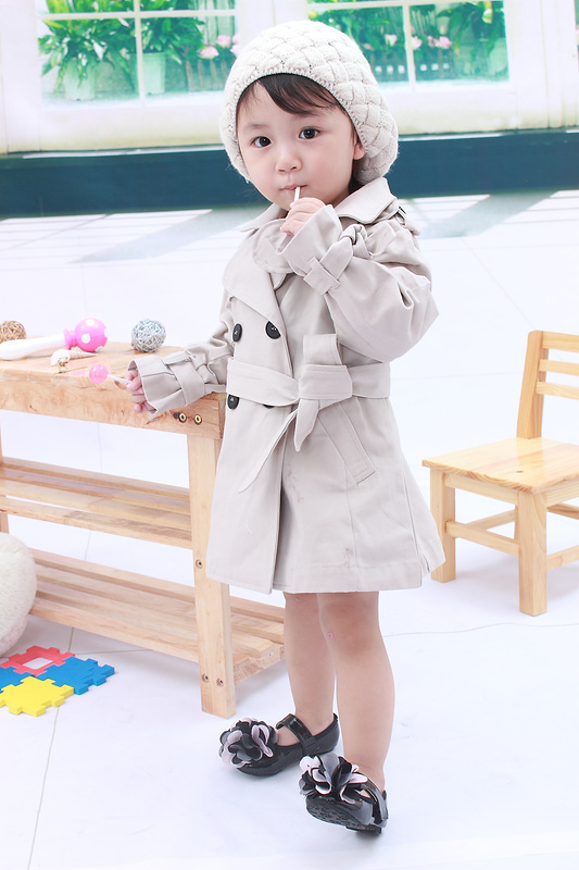 2012 autumn male female child trench child trench shallowly khaki double breasted trench overcoat siblings loaded