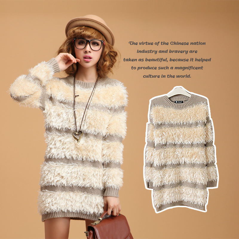 2012 autumn medium-long fashion new arrival loose sweater basic sweater outerwear women's