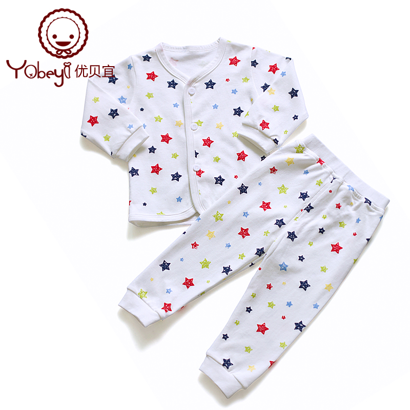 2012 autumn new arrival baby 100% cotton ecgii set of underwear and underpants child long johns long johns 2050
