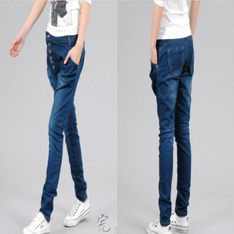 2012 autumn new arrival breasted harem pants jeans female pencil long trousers