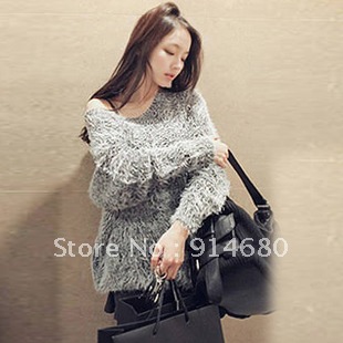 2012 autumn new arrival female thickening loose basic shirt soft fashion macrotrichia sweater