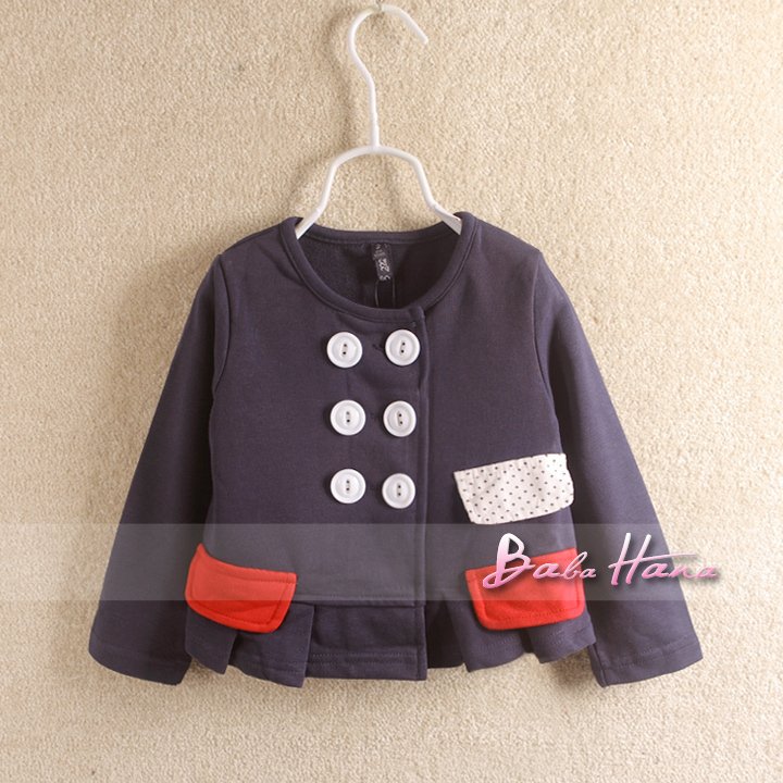 2012 autumn new arrival infant children baby female child small children's clothing double breasted cardigan mantelet all-match