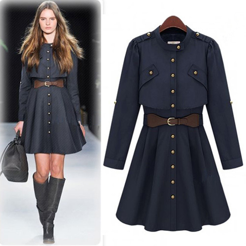 2012 autumn new arrival  long-sleeve sweet fashion trench  medium-long outerwear  coat female