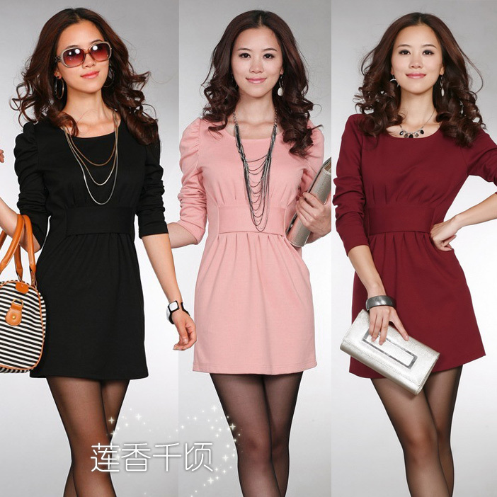 2012 autumn new arrival ol elegant fashion slim spring and autumn career women's one-piece dress