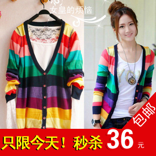 2012 autumn new arrival outerwear cardigan female medium-long cardigan sweater female