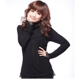 2012 autumn new arrival plus size clothing lady autumn all-match premier shirt long-sleeve T-shirt female 1286