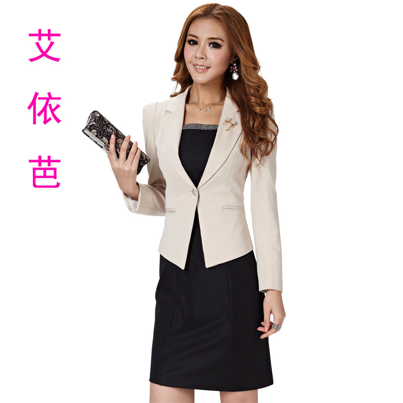 2012 autumn new arrival professional women's set fashion suit one-piece dress elegant twinset slim