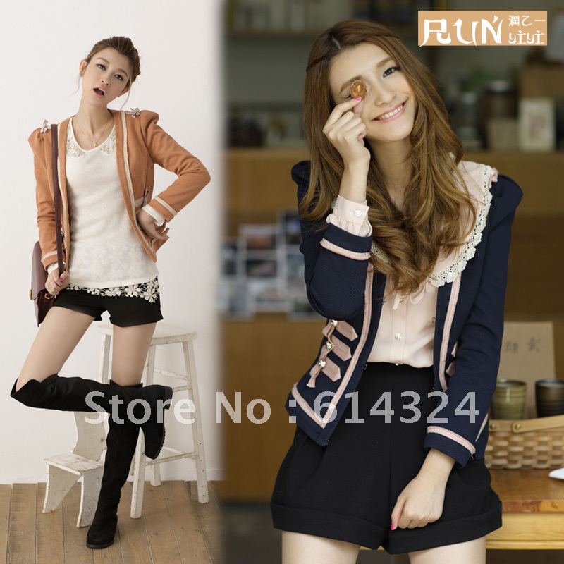 2012 autumn new arrival small slim outerwear long-sleeve elegant short jacket female 1847