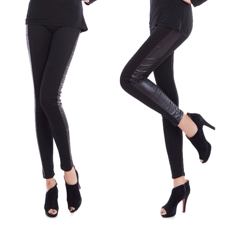 2012 autumn new arrival spun rayon faux leather legging body shaping breathable stovepipe ankle length trousers basic trousers