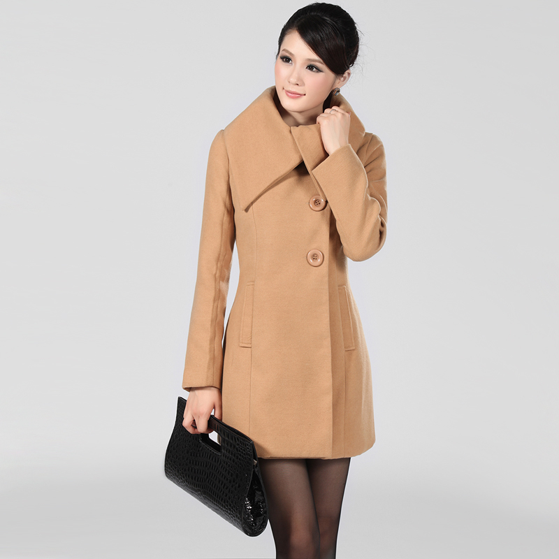 2012 autumn new arrival women's autumn and winter woolen outerwear overcoat trench winter